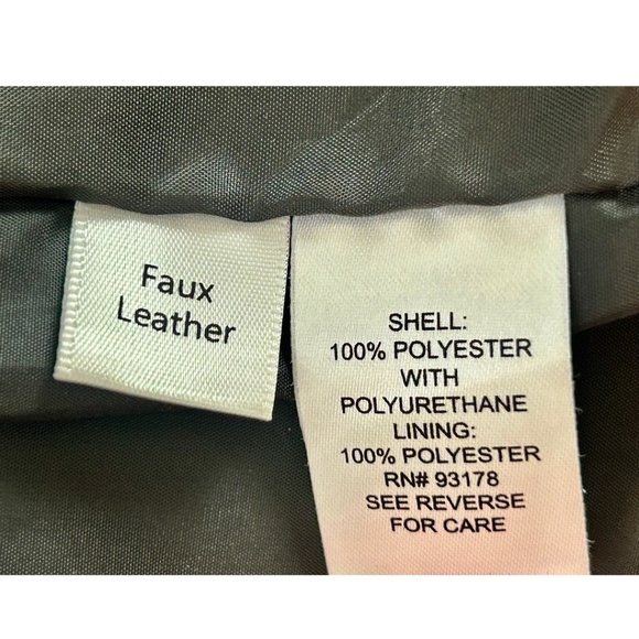 Like New Truth By Republic Black Faux Leather Jacket in Small - Picture 7 of 8